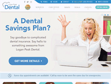 Tablet Screenshot of loganpeakdental.com